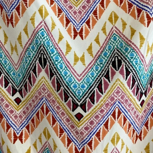 Bee Stitched Open-Back Tribal Print Top, Women’s Multicolor Blouse, Size Small - Picture 5 of 13